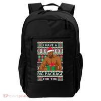 Funny I Have A Big Package For You Ugly Christmas Sweater Backpack thumb 0
