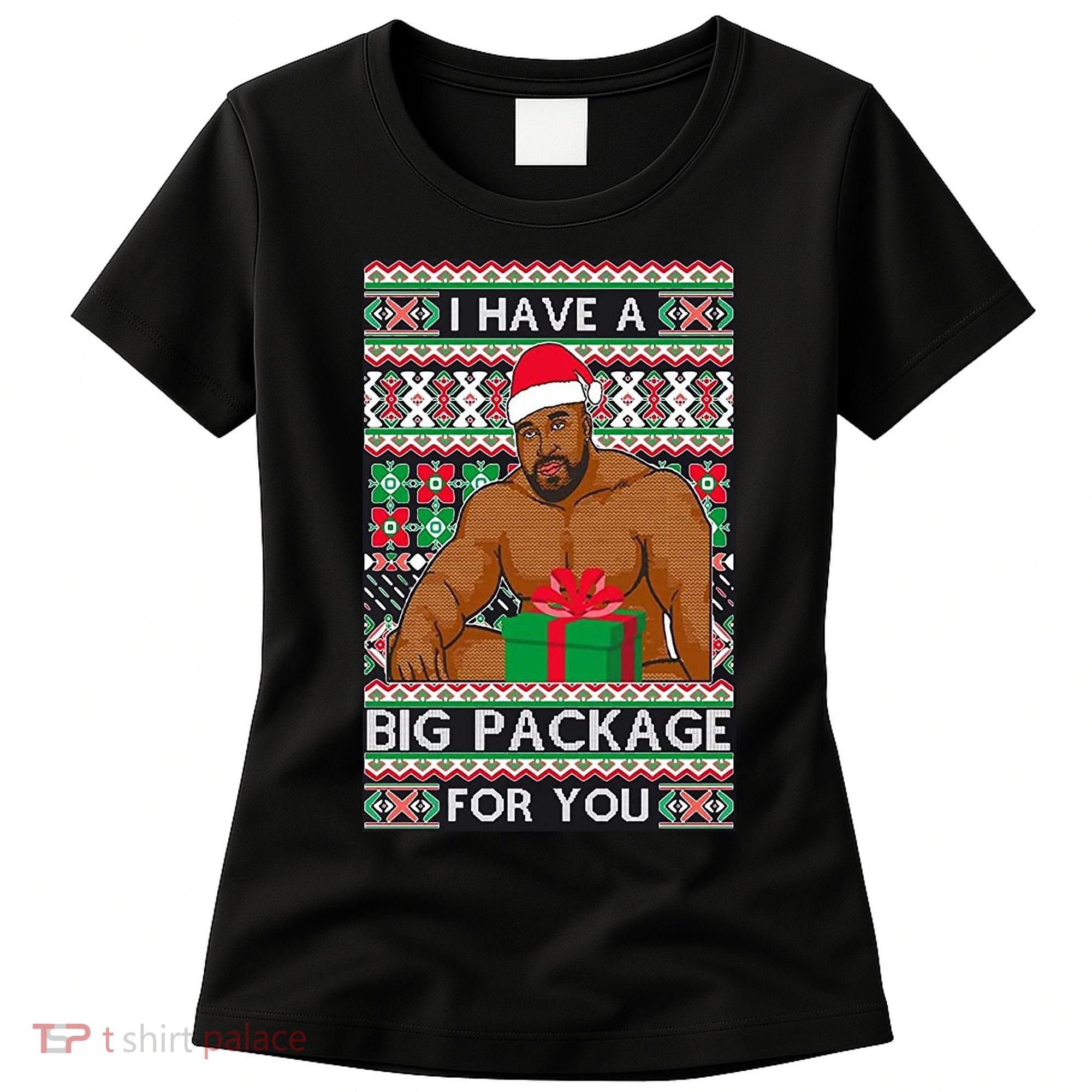 Funny I Have A Big Package For You Ugly Christmas Sweater Women's T-Shirt