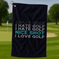Funny I Hate Golf Nice Shot I Love Golf Gift Golf Towel thumb 1