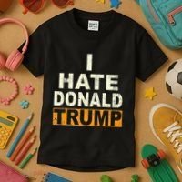 Funny I Hate Donald Trump Kids T-Shirt thumb 3