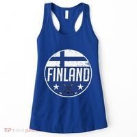 Finland Ice Hockey Flag Jersey Supporter Suomi Fan Gift Meaningful Gift Women's Tank Top thumb 0