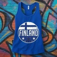 Finland Ice Hockey Flag Jersey Supporter Suomi Fan Gift Meaningful Gift Women's Tank Top thumb 3