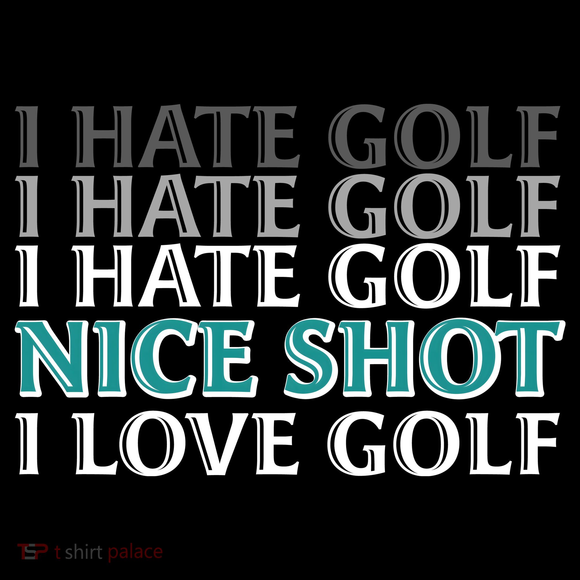Funny I Hate Love Golf Nice Shot Coaster