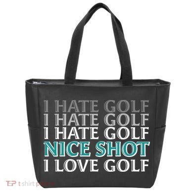 Funny I Hate Love Golf Nice Shot Tote Bag