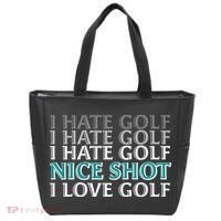 Funny I Hate Love Golf Nice Shot Tote Bag thumb 0