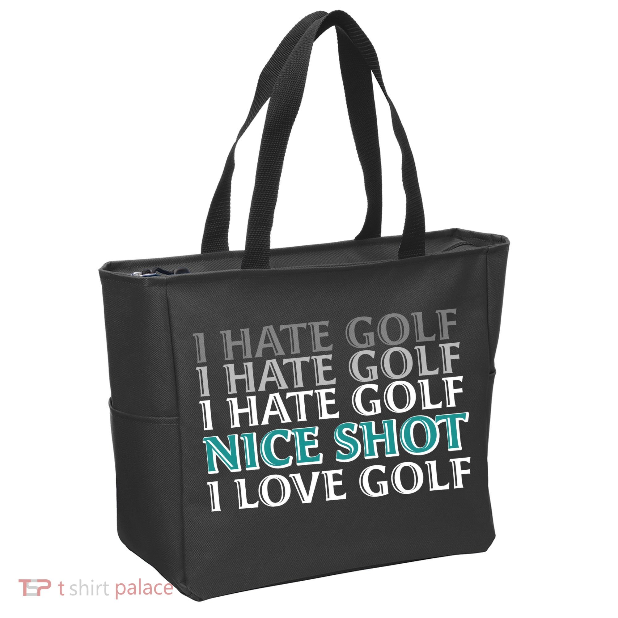 Funny I Hate Love Golf Nice Shot Tote Bag
