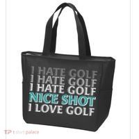 Funny I Hate Love Golf Nice Shot Tote Bag thumb 3