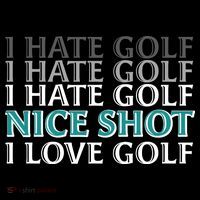 Funny I Hate Love Golf Nice Shot Tote Bag thumb 4