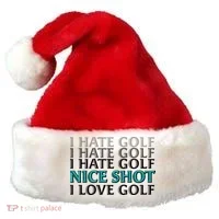 Funny I Hate Love Golf Nice Shot Santa Hat thumb 0