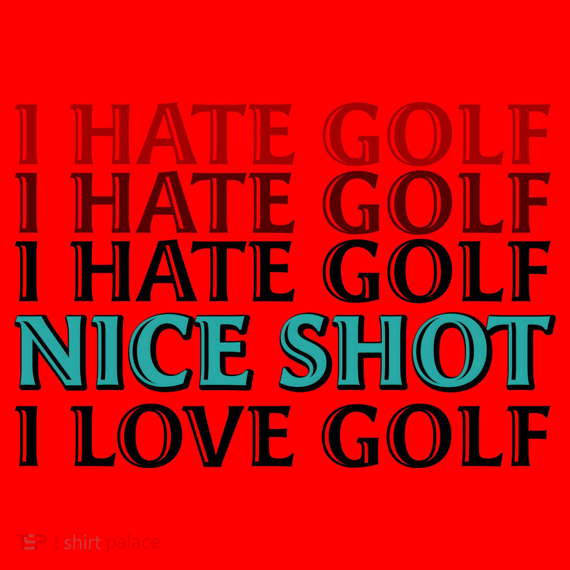 Funny I Hate Love Golf Nice Shot Santa Hat