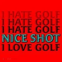 Funny I Hate Love Golf Nice Shot Santa Hat thumb 1