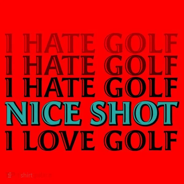 Funny I Hate Love Golf Nice Shot Santa Hat