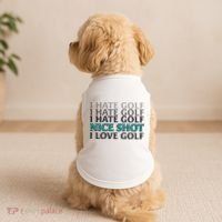 Funny I Hate Love Golf Nice Shot Doggie Tank thumb 2