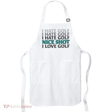Funny I Hate Love Golf Nice Shot Apron
