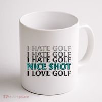 Funny I Hate Love Golf Nice Shot Coffee Mug thumb 1