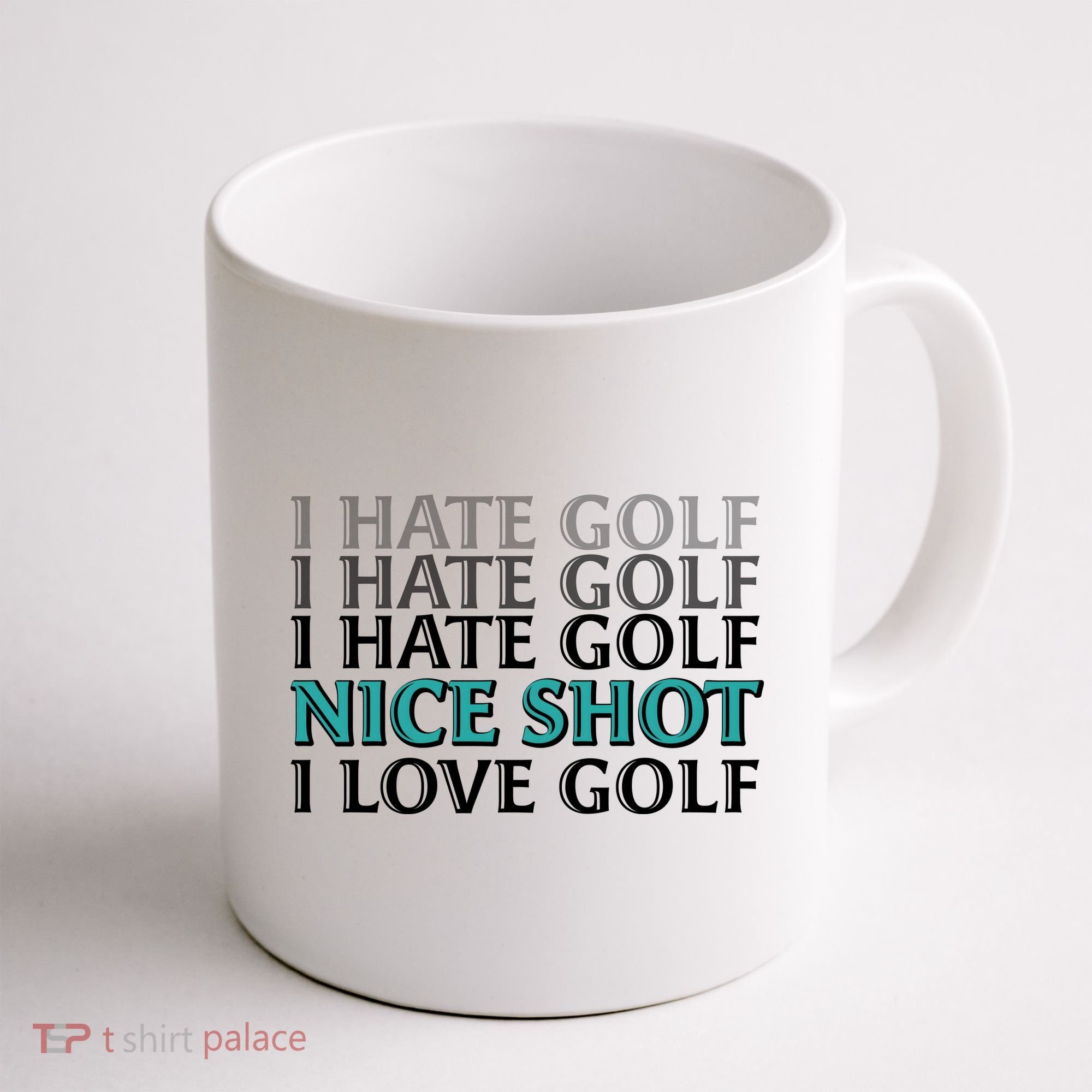 Funny I Hate Love Golf Nice Shot Coffee Mug