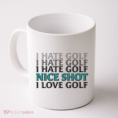 Funny I Hate Love Golf Nice Shot Coffee Mug