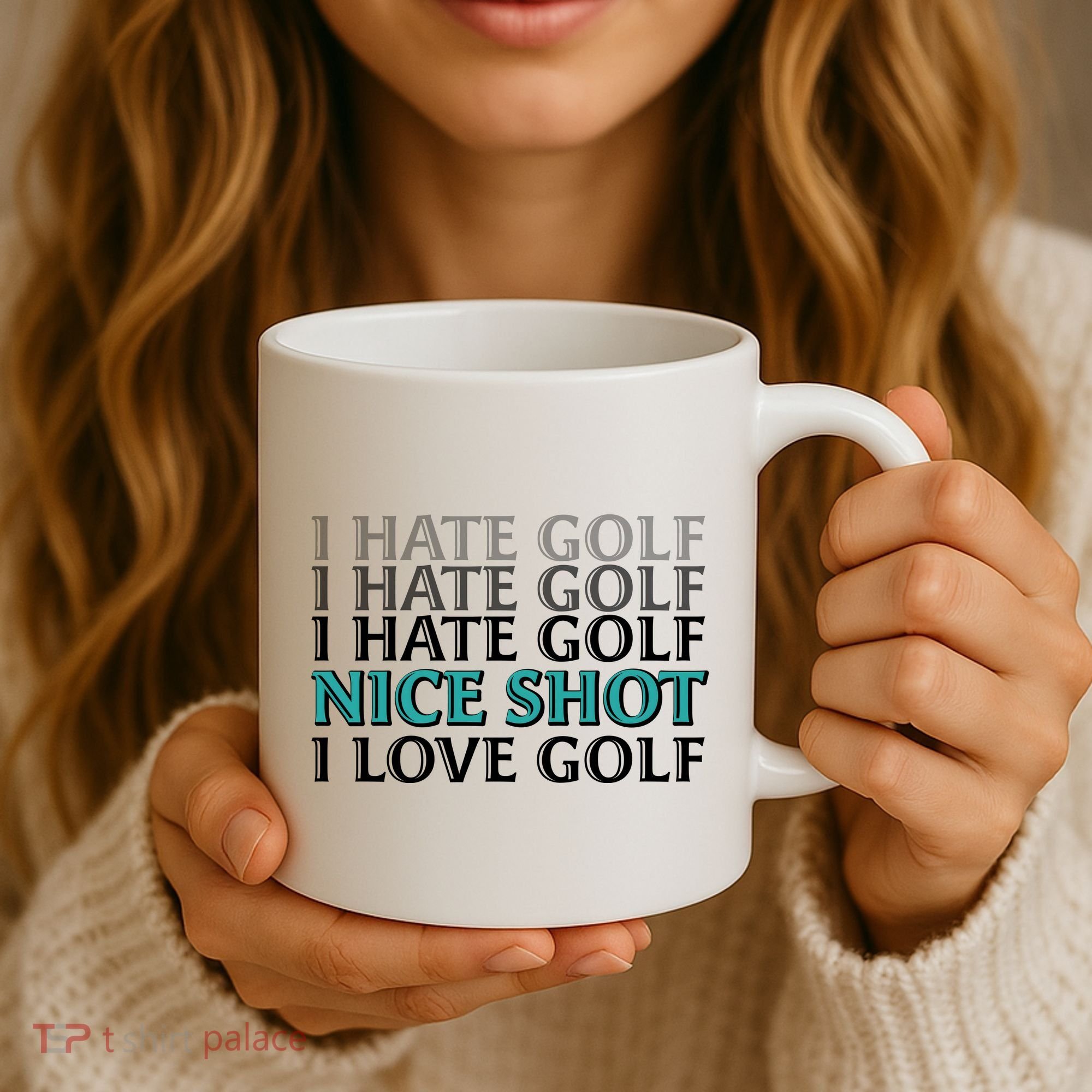 Funny I Hate Love Golf Nice Shot Coffee Mug