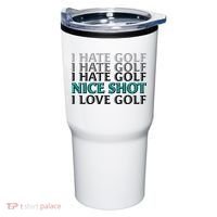 Funny I Hate Love Golf Nice Shot Tumbler thumb 0