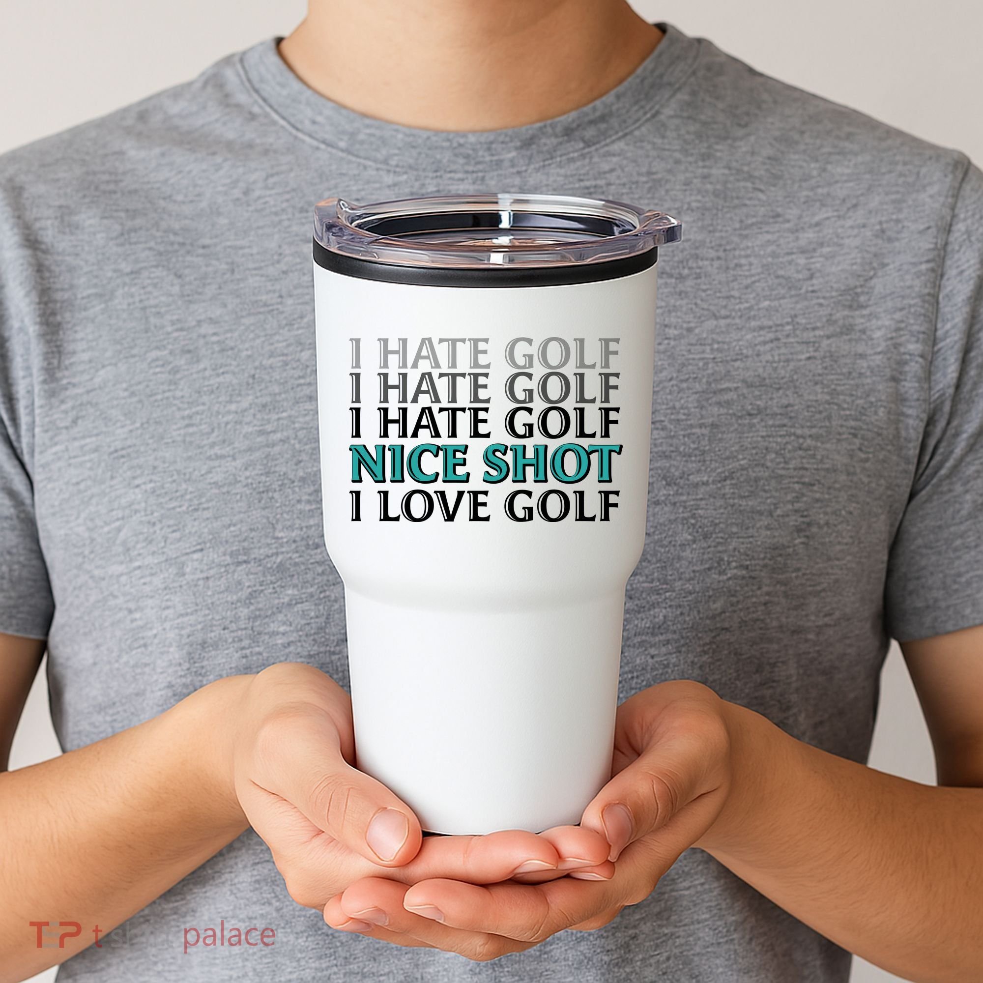 Funny I Hate Love Golf Nice Shot Tumbler