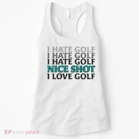 Funny I Hate Love Golf Nice Shot Women's Tank Top thumb 0