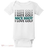 Funny I Hate Love Golf Nice Shot Baby Bodysuit thumb 0