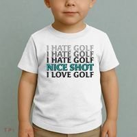 Funny I Hate Love Golf Nice Shot Toddler T-Shirt thumb 2
