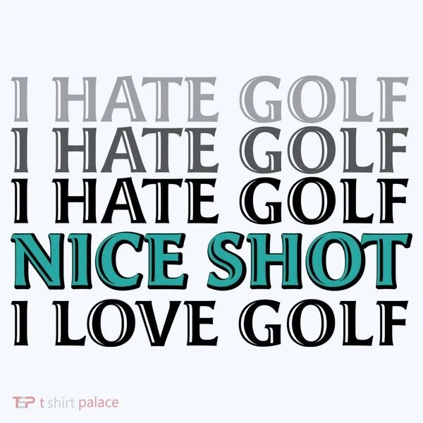 Funny I Hate Love Golf Nice Shot Kids Long Sleeve Shirt