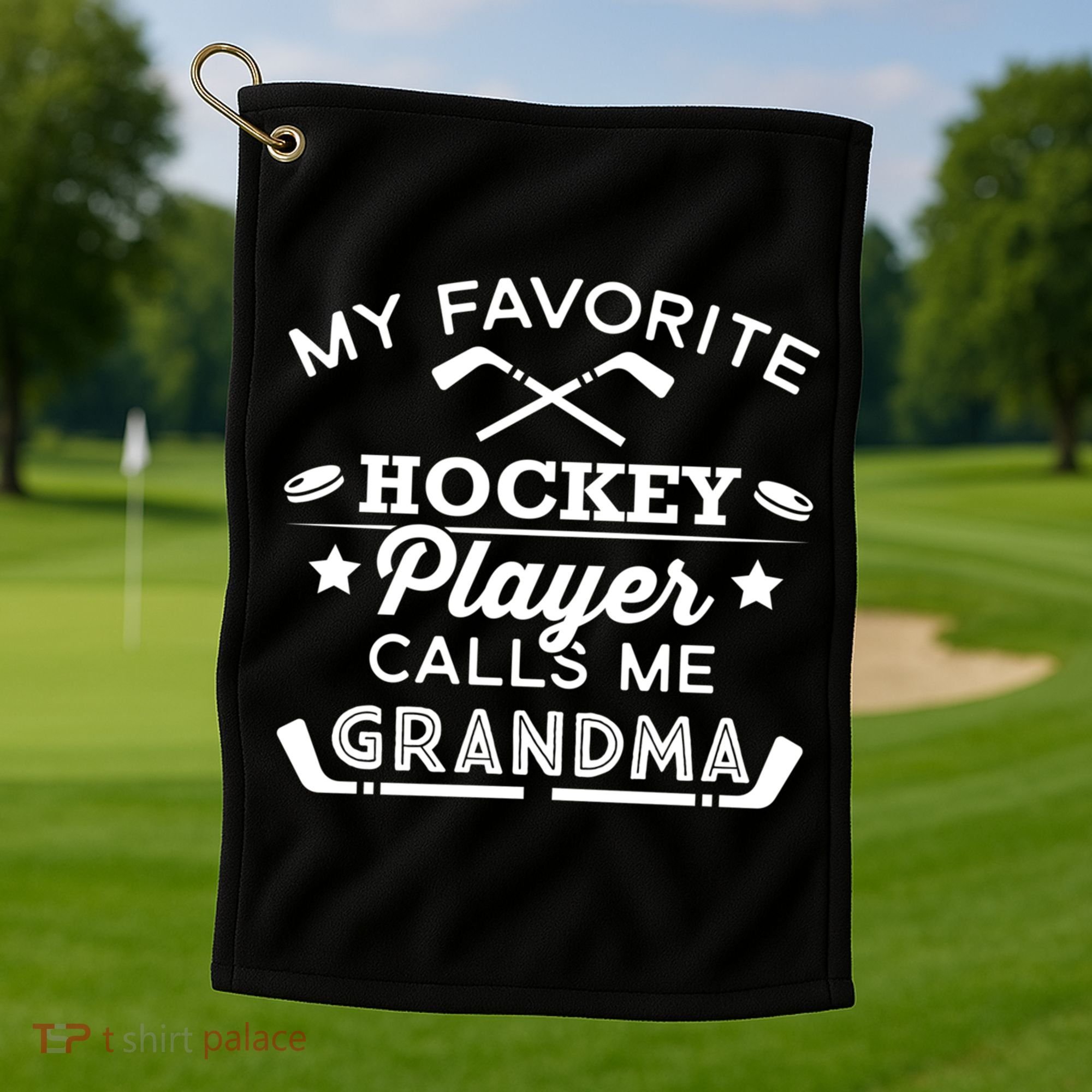 Favorite Ice Hockey Player Gift For Grandma Meaningful Gift Golf Towel