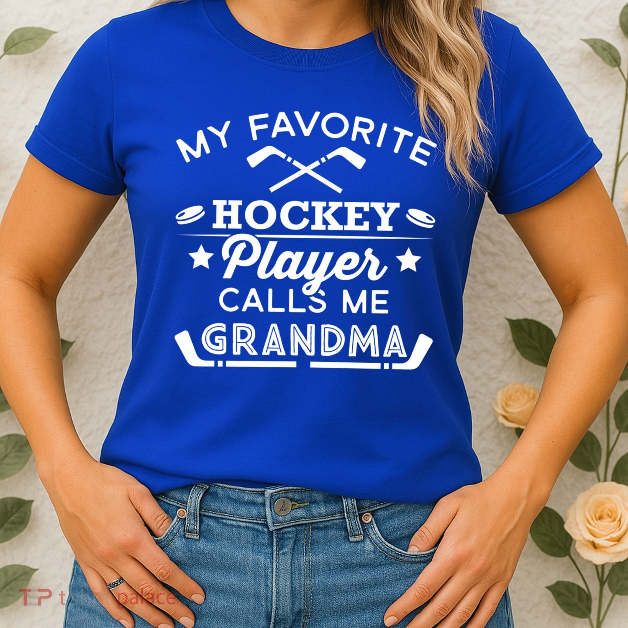 Favorite Ice Hockey Player Gift For Grandma Meaningful Gift Women's T-Shirt