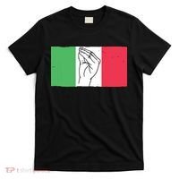 Funny Italian Hand Gesture Italian Flag Italy Italia T-Shirt thumb 0