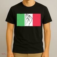 Funny Italian Hand Gesture Italian Flag Italy Italia T-Shirt thumb 3