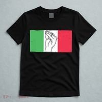Funny Italian Hand Gesture Italian Flag Italy Italia T-Shirt thumb 5