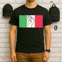 Funny Italian Hand Gesture Italian Flag Italy Italia T-Shirt thumb 6
