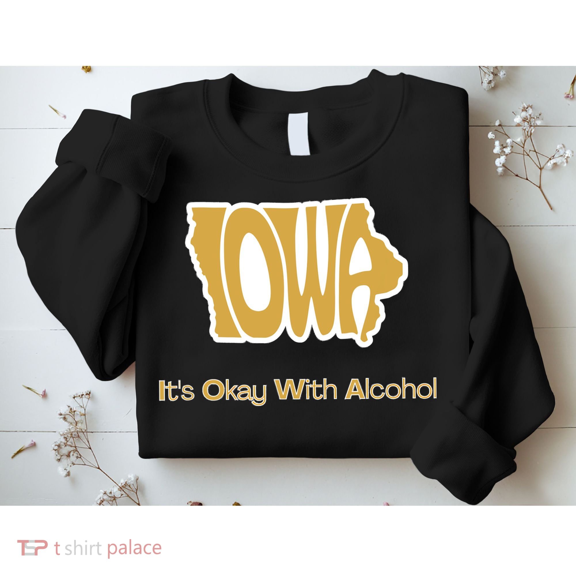 Funny Iowa Its Okay With Alcohol Iowa Joke Gift Sweatshirt