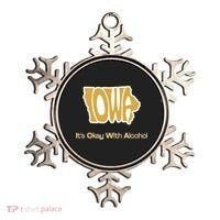 Funny Iowa Its Okay With Alcohol Iowa Joke Gift Ornament thumb 0