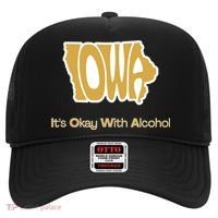Funny Iowa Its Okay With Alcohol Iowa Joke Gift Hat thumb 0