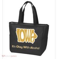Funny Iowa Its Okay With Alcohol Iowa Joke Gift Tote Bag thumb 3