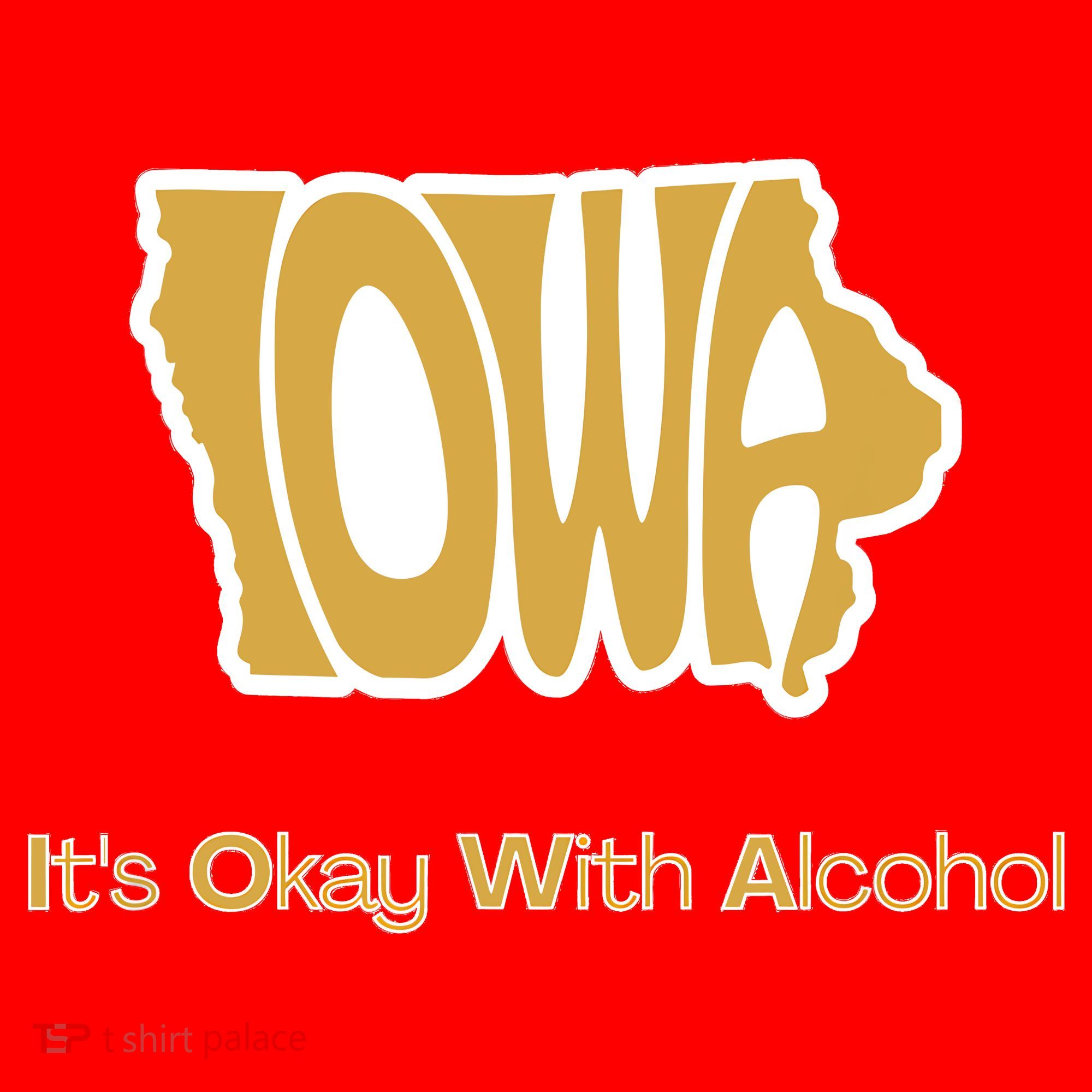 Funny Iowa Its Okay With Alcohol Iowa Joke Gift Santa Hat