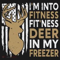 Funny I'm Into Fitness Fit'Ness Deer In My Freezer Deer Pom Pom 12in Knit Beanie thumb 2