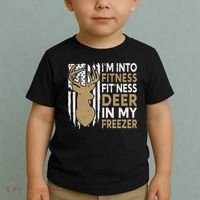 Funny I'm Into Fitness Fit'Ness Deer In My Freezer Deer Toddler T-Shirt thumb 2