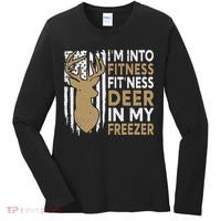 Funny I'm Into Fitness Fit'Ness Deer In My Freezer Deer Women's Long Sleeve Shirt thumb 0