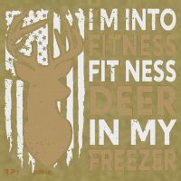 Funny I'm Into Fitness Fit'Ness Deer In My Freezer Deer Garment-Dyed Women's Muscle Tee thumb 6