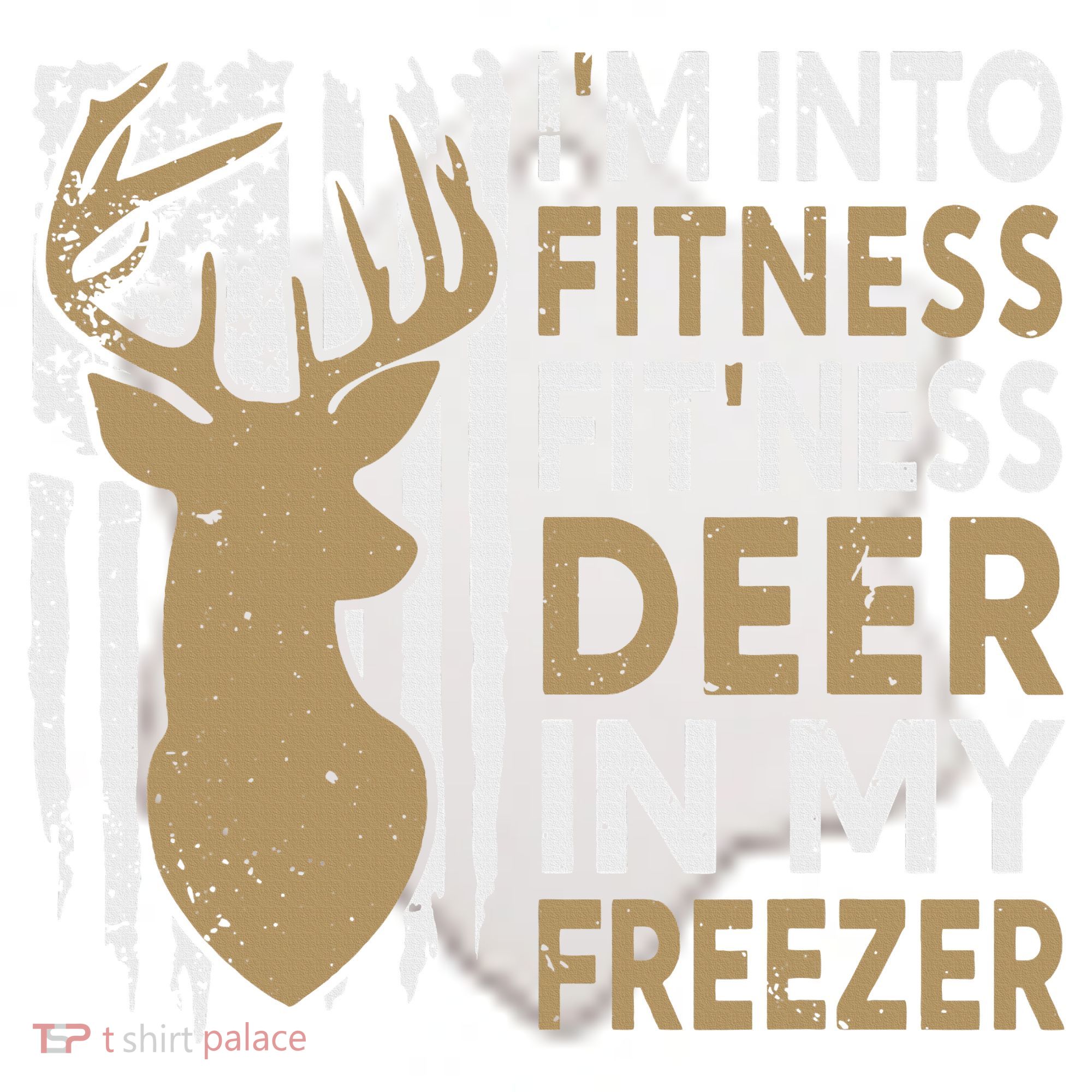 Funny I'm Into Fitness Fit'Ness Deer In My Freezer Deer Ceramic Ornament