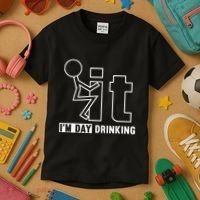 F It IM Day Drinking Funny Drink Kids T-Shirt thumb 3