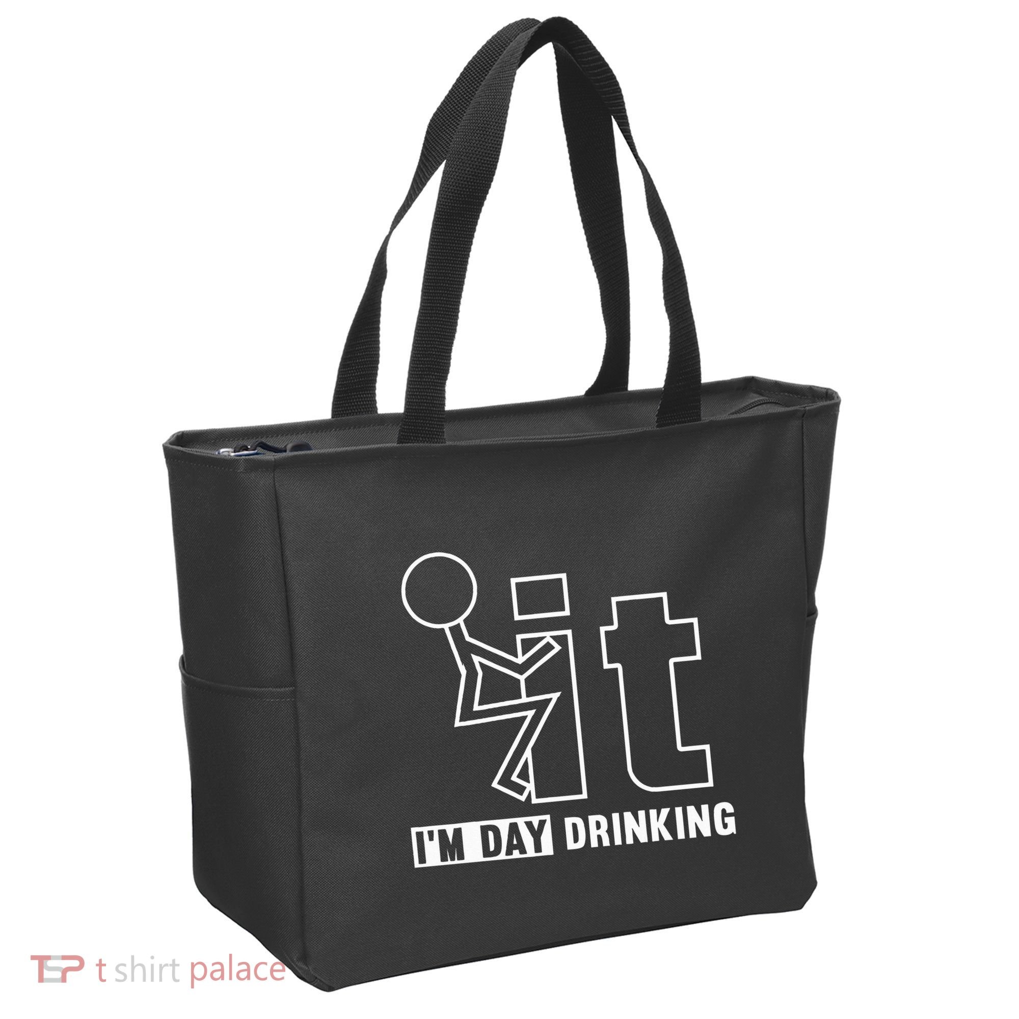 F It IM Day Drinking Funny Drink Tote Bag