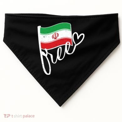 Free Iran Iranian Flag USA-Made Doggie Bandana