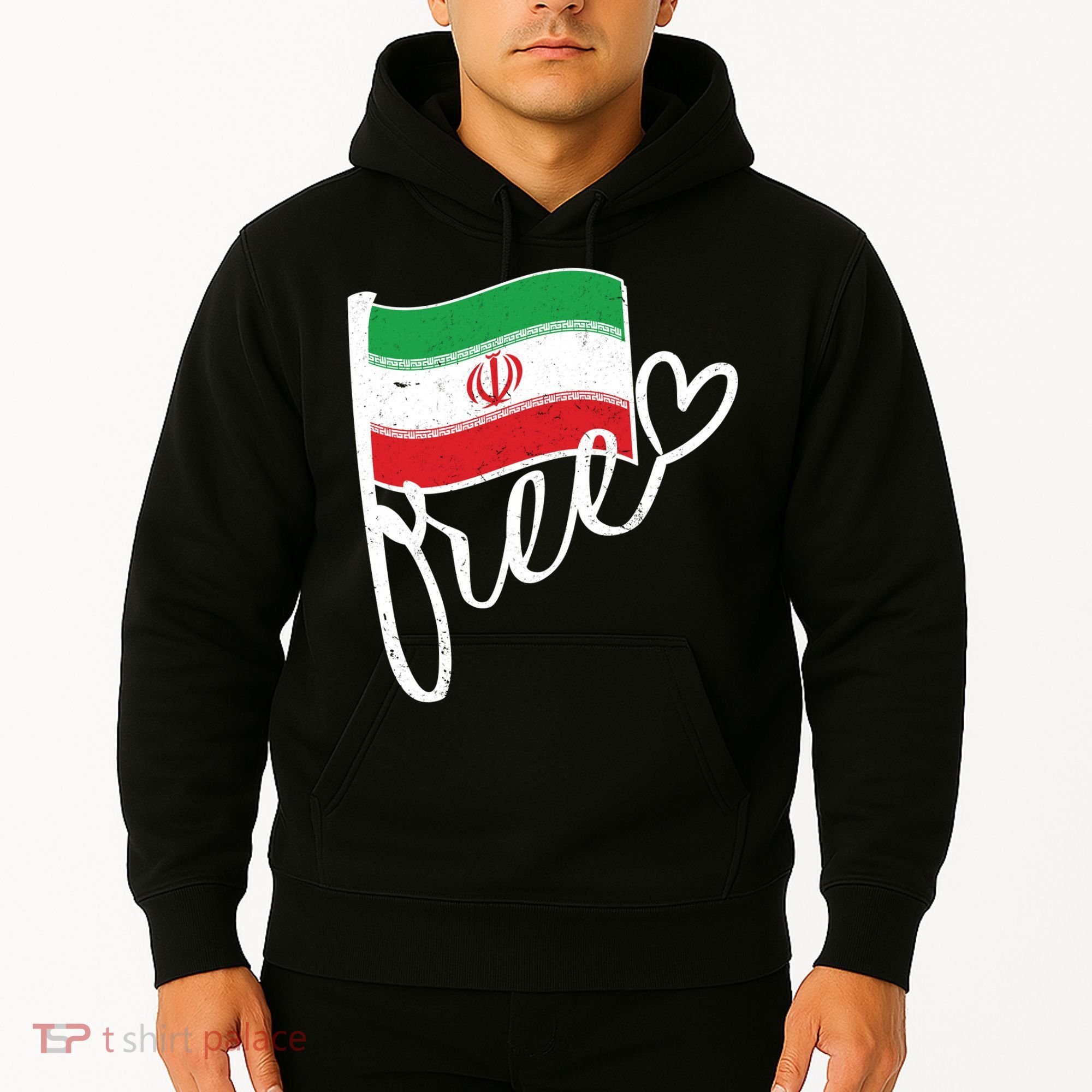 Free Iran Iranian Flag Hoodie