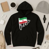 Free Iran Iranian Flag Hoodie thumb 3