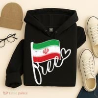 Free Iran Iranian Flag Hoodie thumb 4